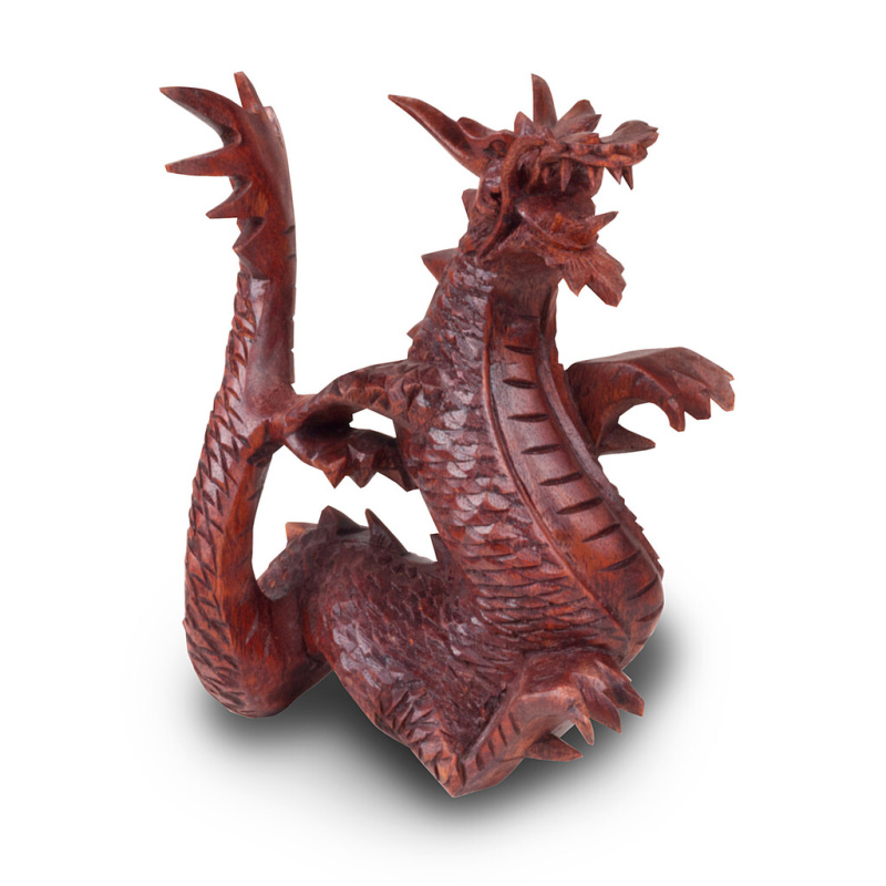 Drak 20 cm - dřevořezba