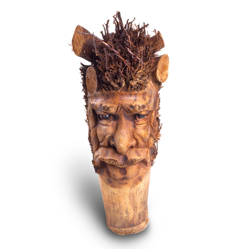 Maska z kořene bambusu 30-35 cm