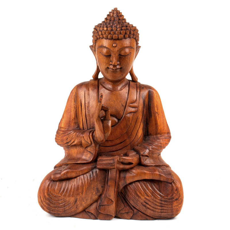 Buddha Vitarka Mudra 40 cm - dřevořezba