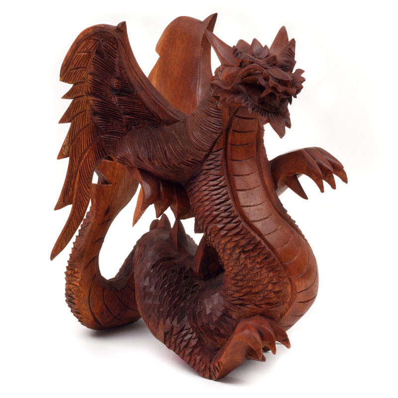 Drak dvoukřídlý 25 cm - dřevořezba