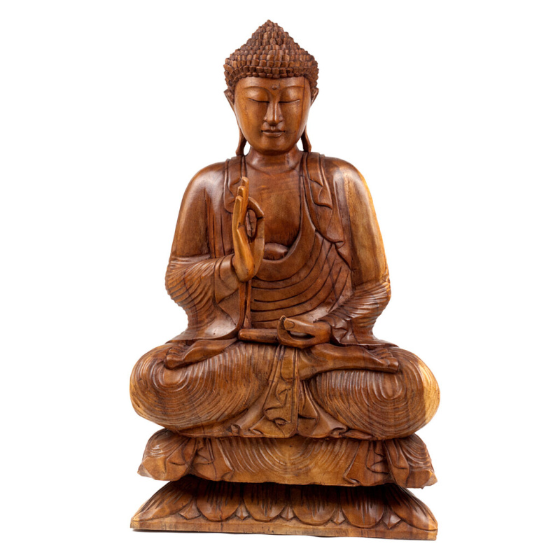 Buddha Vitarka Mudra 80 cm - dřevořezba