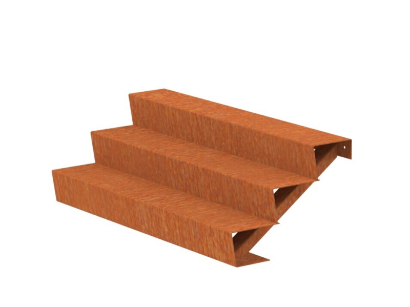 Cortenové schody 125 cm (3x nášlap)