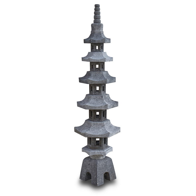 Japonská  lampa Pagoda 170 cm  - láva
