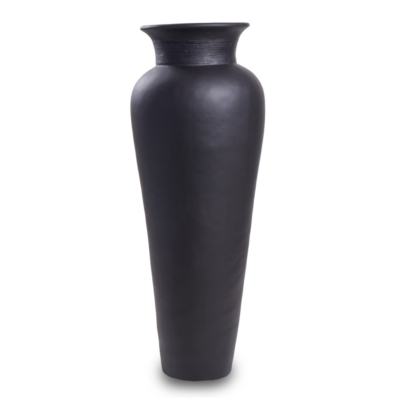 Teracotová váza černá - 100 cm