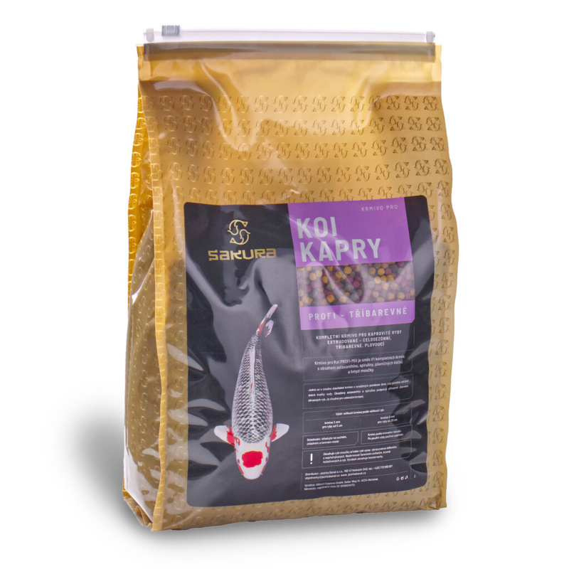 Tříbarevné krmivo - 6 mm (4000 g) krmivo pro koi