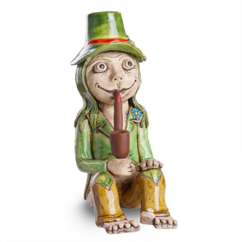 Keramický vodník s fajfkou - 39 cm