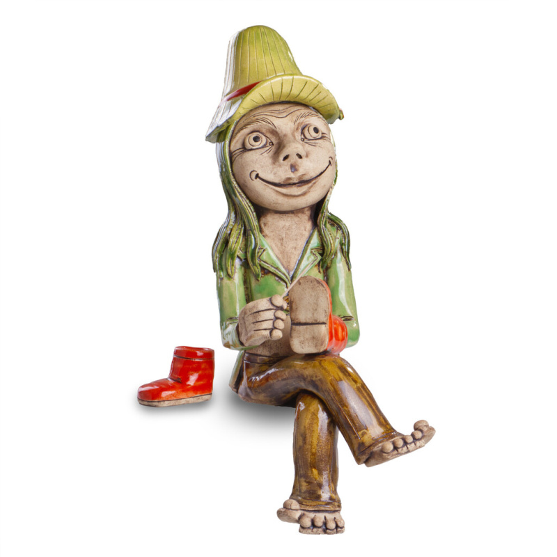 Keramický vodník s botou - 47 cm