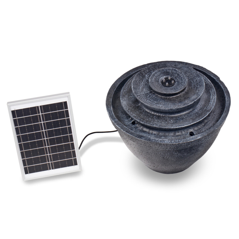 Zahradní solární fontána Orion 26 cm s LED osvětlením a baterií