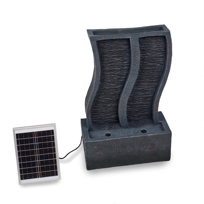 Zahradní solární fontána Wave 53 cm s LED osvětlením a baterií