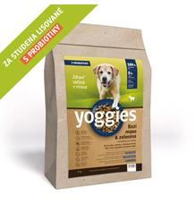 Yoggies Hypoalergenní granule s kozím masem, lisované za studena 20 kg + Fit kostičky Yoggies pro psy 2x47g
