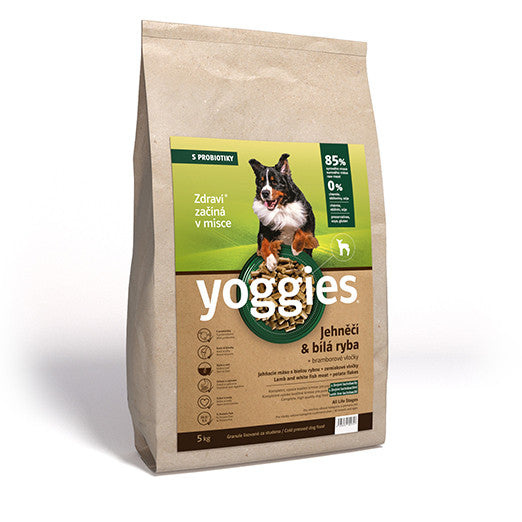 Yoggies, Jehnečí a bílá ryba, granule lisované za studena  5 kg