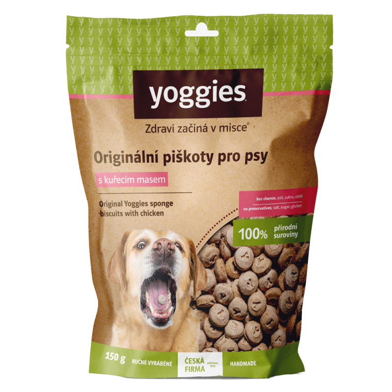 Yoggies Originální piškoty pro psy s kuřecím masem