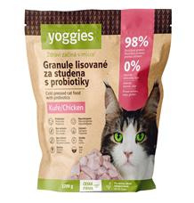 Yoggies Granule pro kočky s kuřecím masem, lisované za studena s probiotiky 1,2 kg