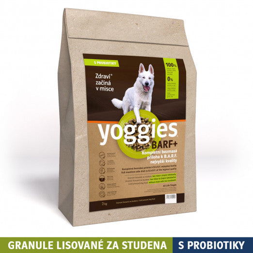 2 kg Yoggies BARF+ příloha k syrovému masu, granule lisované za studena s probiotiky