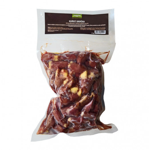 1 kg Yoggies B.A.R.F. Kuřecí srdíčka