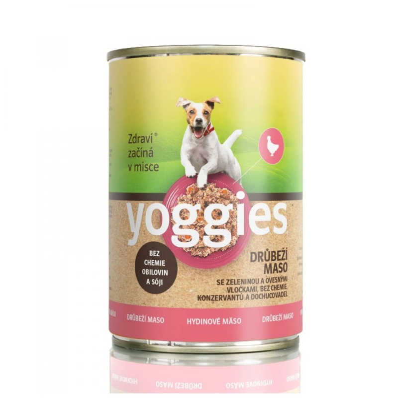Yoggies Drůbeží konzerva pro psy se zeleninou a ovesnými vločkami