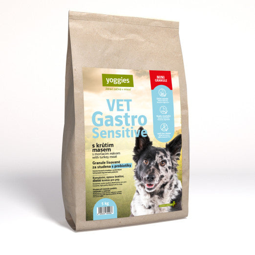 Yoggies VET Gastro Sensitive krůtí maso a probiotika – minigranule pro psy