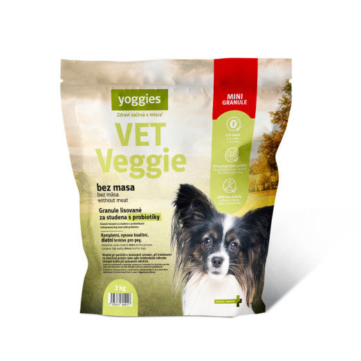2 kg Yoggies VET Veggie bez masa, MINIgranule lisované za studena s probiotiky