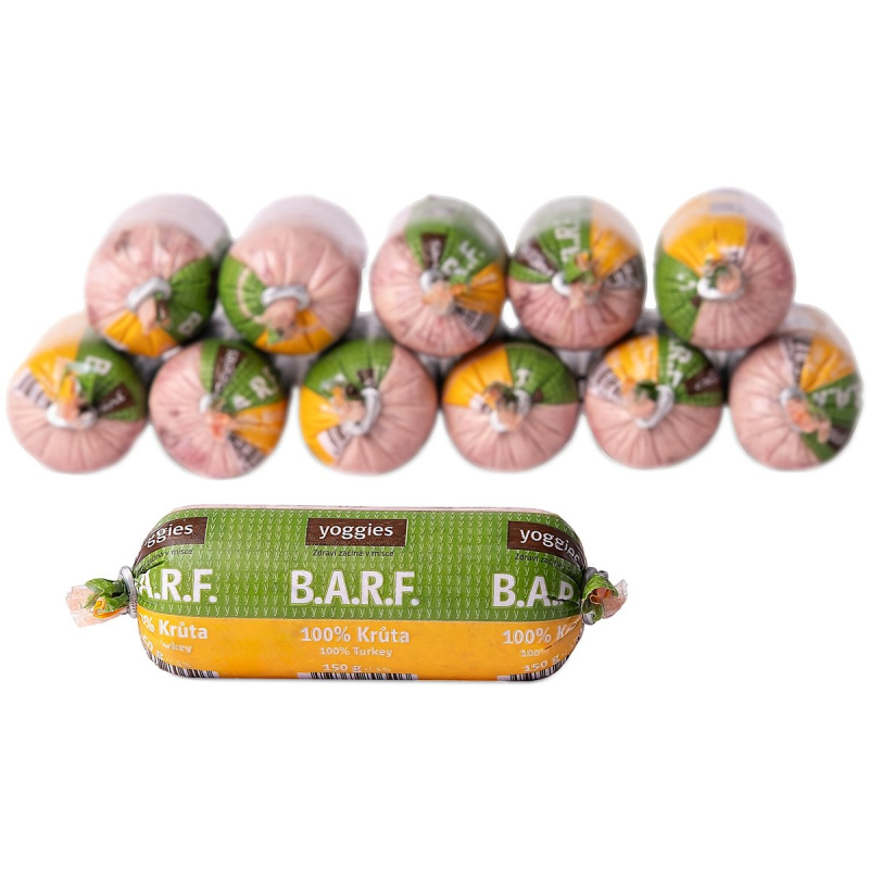 Yoggies B.A.R.F. 100% krůta s probiotiky, mražené (12×150 g)