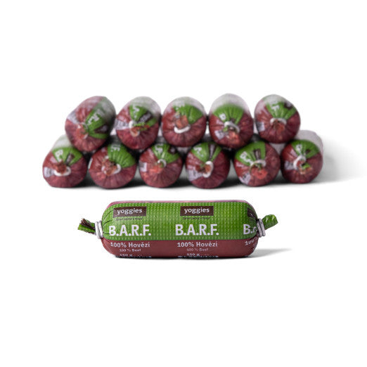 Yoggies B.A.R.F. 100% hovězí s probiotiky, mražené (12×150 g)