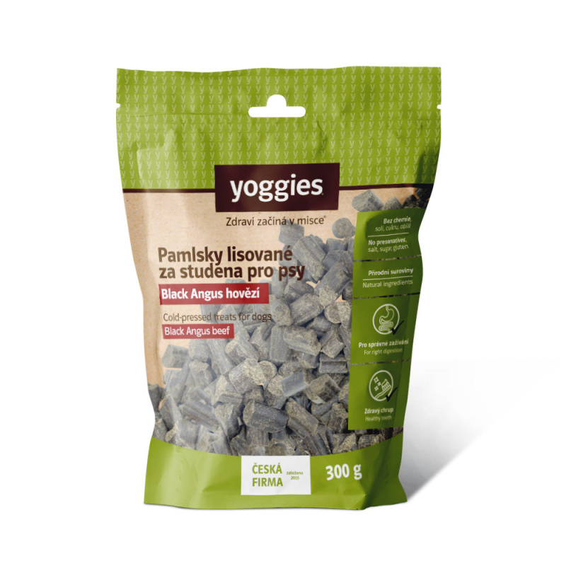 300 g Yoggies Black Angus hovězí maso lisované za studena