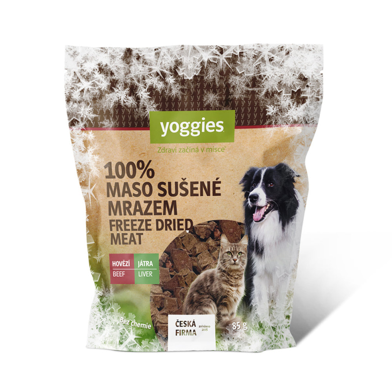 Yoggies Mrazem sušená hovězí játra (lyofilizovaná) 85 g