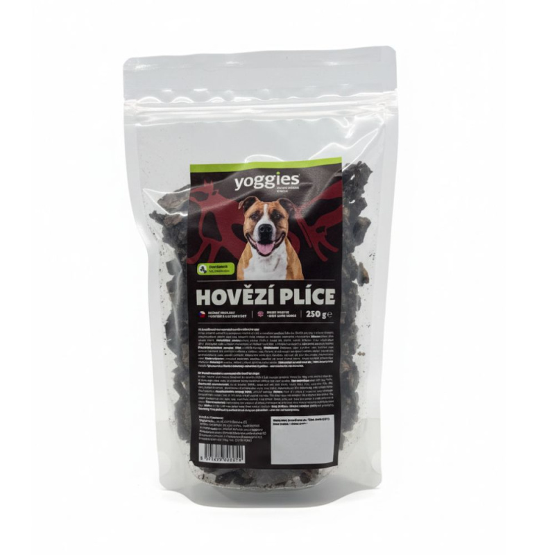 250g Yoggies Sušené hovězí plíce kostičky