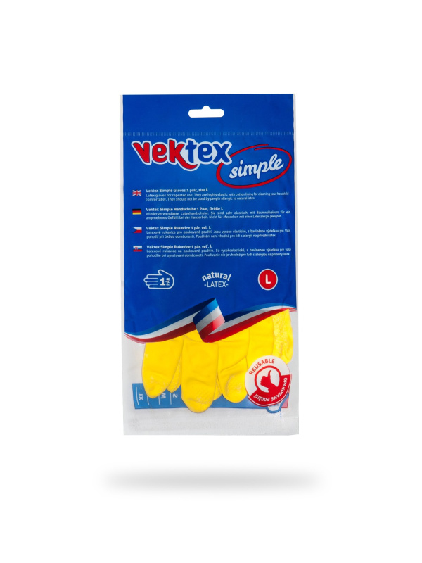Vektex Simple úklidové latexové rukavice - velikost L