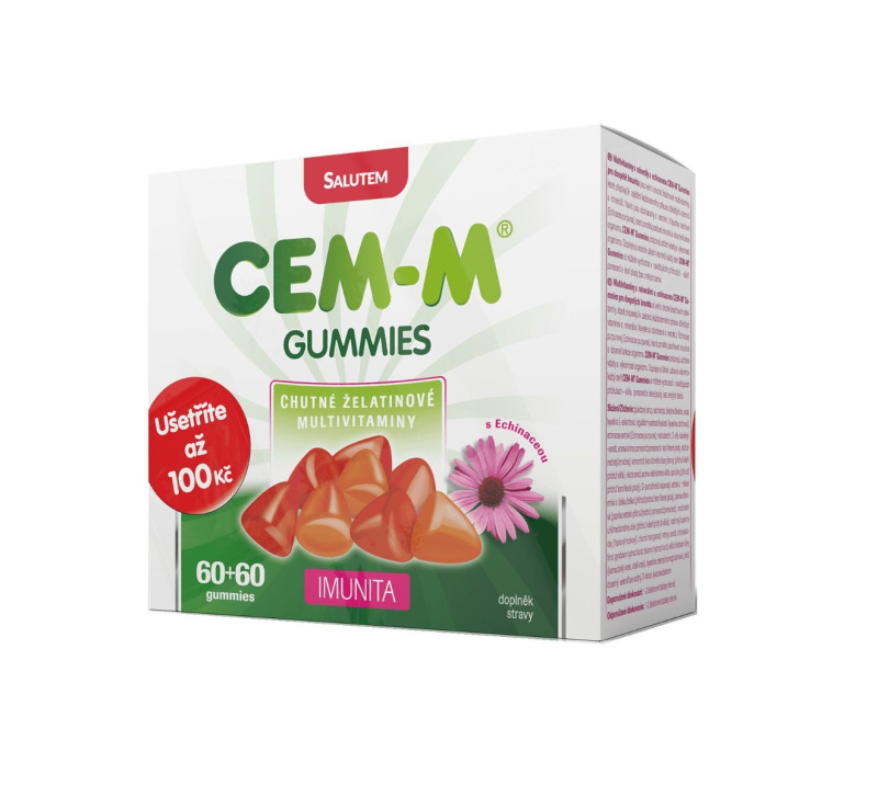 CEM-M Gummies imunita 60 + 60 tablet DÁRKOVÉ balení