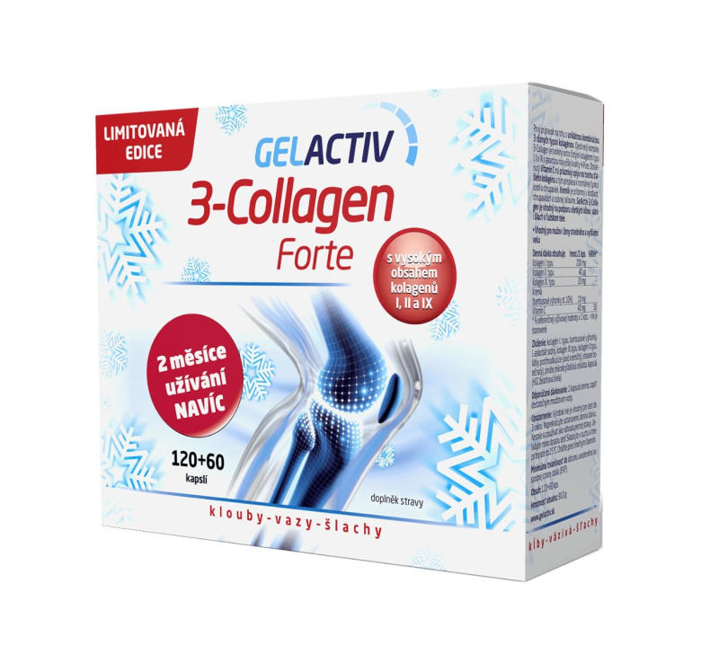 GELACTIV 3-Collagen Forte 120 + 60 kapslí DÁRKOVÉ balení