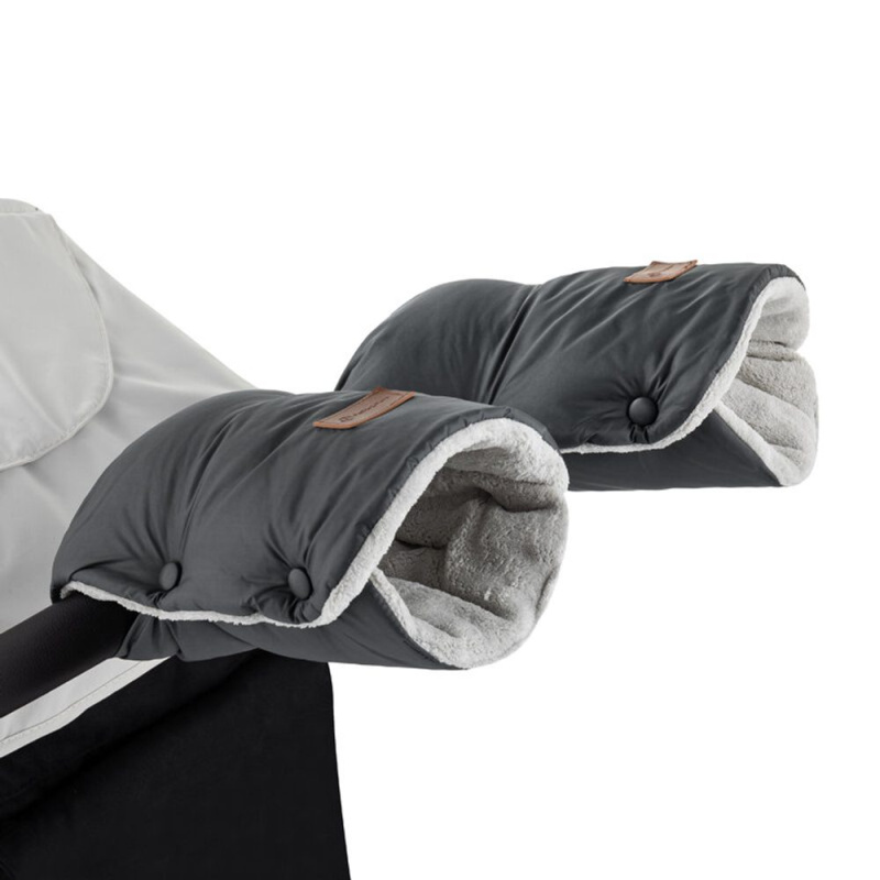 Petite&Mars Jasie Charcoal Grey rukávníky na kočárek 1 ks