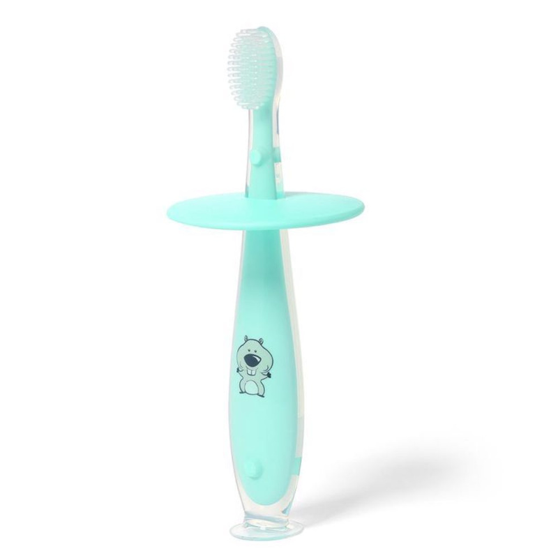 BABYONO Kartáček zubní bezpečný mint 12m+ - BABYONO Kartáček zubní bezpečný mint 12m+