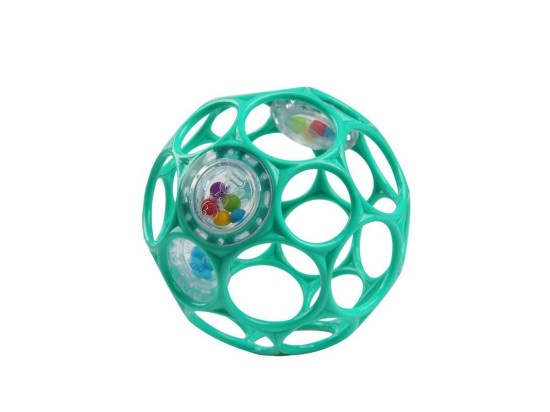Oball Hračka Oball Rattle 10 cm, tyrkysová