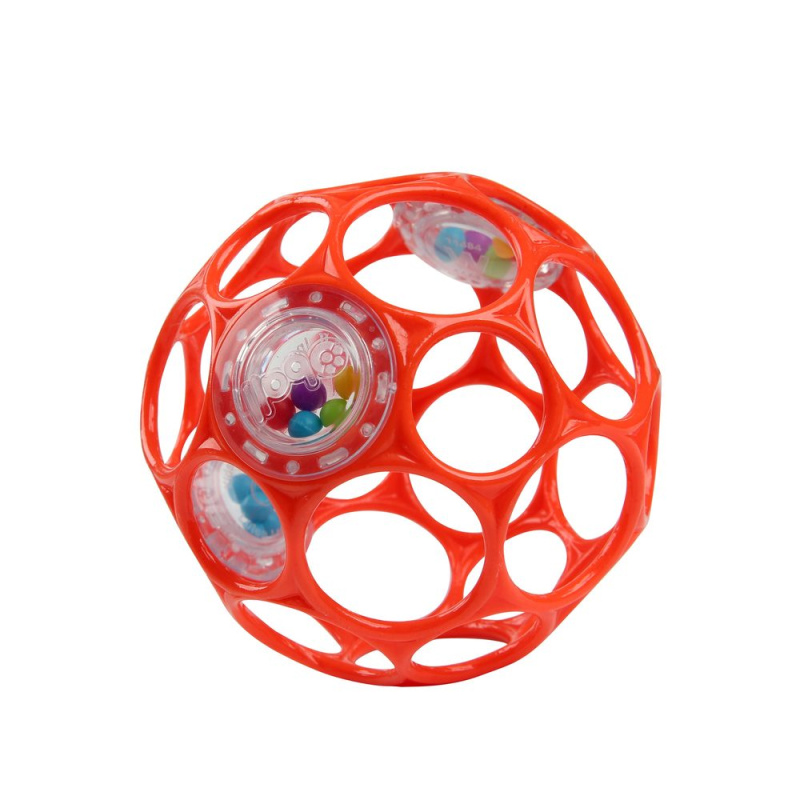 Oball Hračka Oball Rattle 10 cm, oranžová