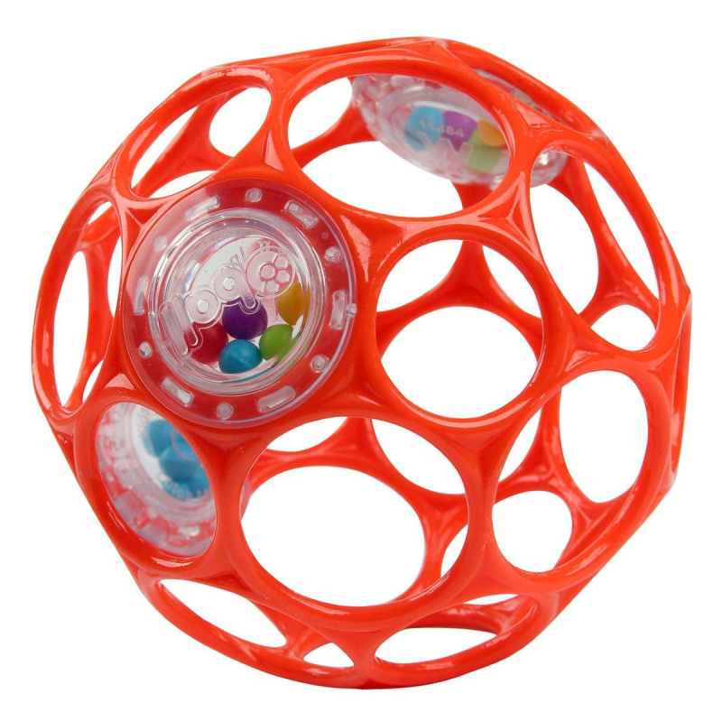 Oball Hračka Oball Rattle 10 cm, oranžová