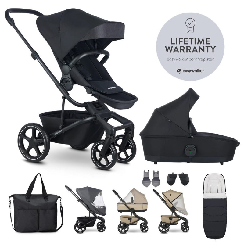 Easywalker Kočárek kombinovaný Harvey⁵ Midnight Black XXL RWS