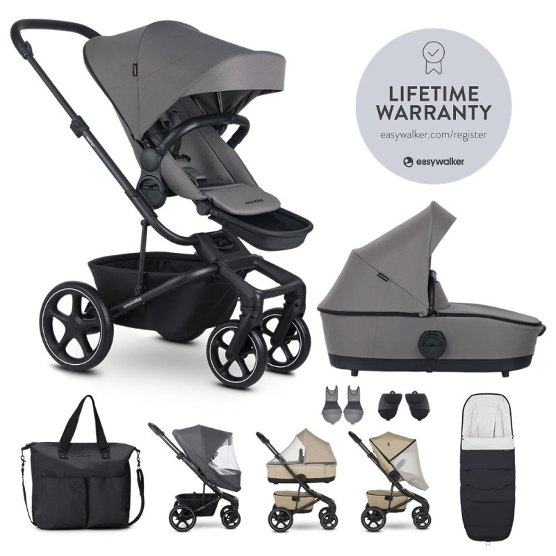 Easywalker Kočárek kombinovaný Harvey⁵ Pebble Grey XXL RWS
