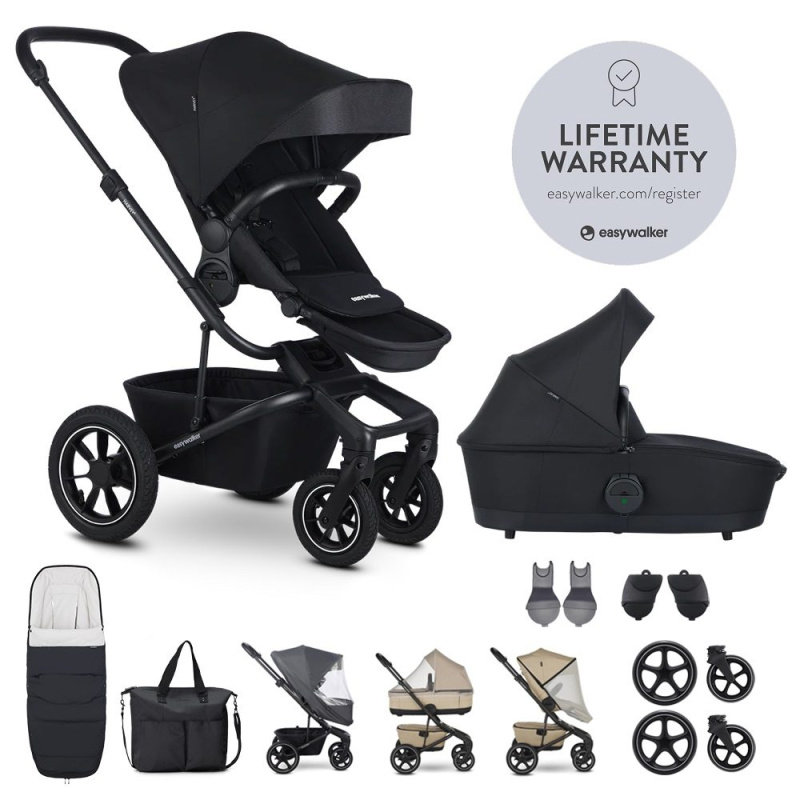 Easywalker Kočárek kombinovaný Harvey⁵ Midnight Black XXL AIR