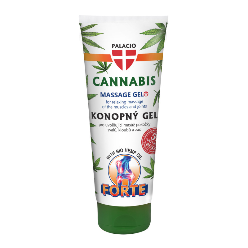Palacio Konopný masážní gel FORTE, tuba, 200 ml