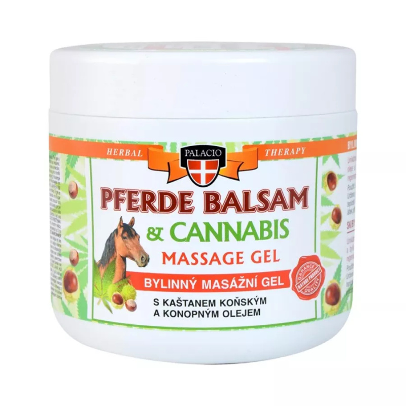 Palacio Konopný masážní gel s pferde, 600 ml
