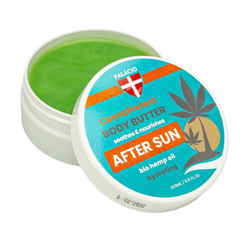 PALACIO CannaProtect - Tělové máslo po opalování after sun s konopím, 200 ml