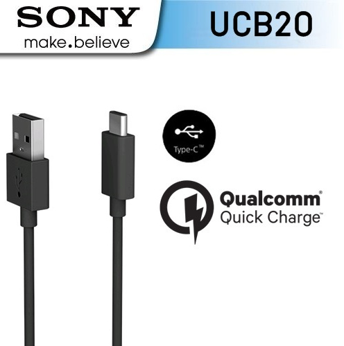 Sony UCB-20 USB-C Datový Kabel 3A 1m – Black (Bulk)