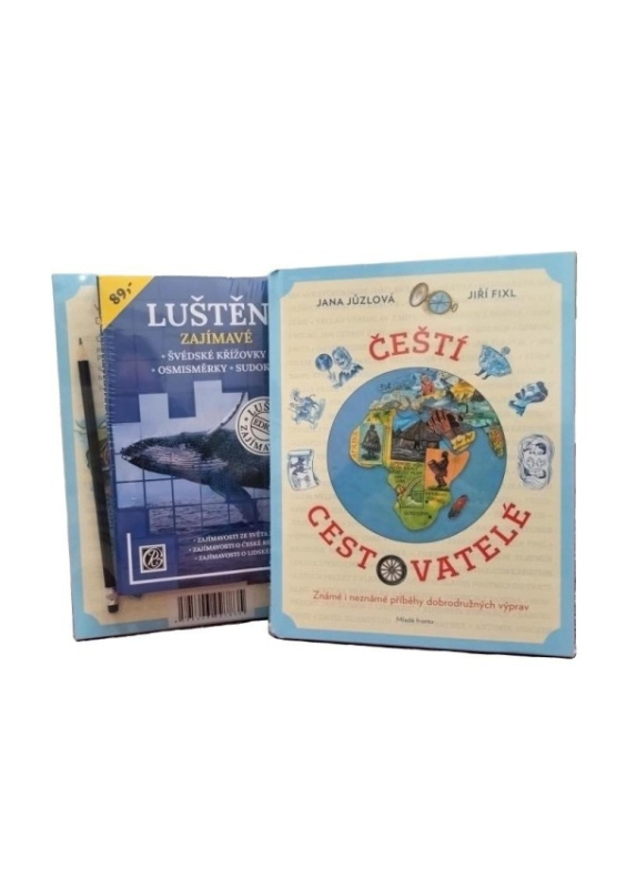 Balíček Čeští cestovatelé + křížovky s tužkou Glos - levné knihy