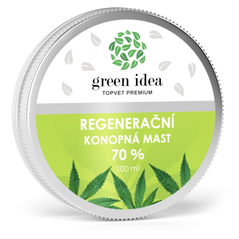 Green Idea Regenerační konopná mast 70% regenerační a zklidňující péče 100 ml