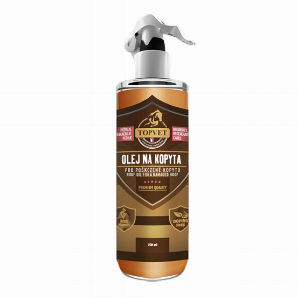 TOPVET Olej na kopyta - pro poškozené kopyto 250ml