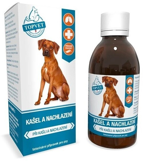 Kašel a nachlazení sirup pro psy TOPVET 200 ml