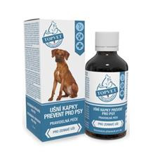 Ušní kapky Prevent pro psy TOPVET 50 ml