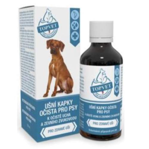 Ušní kapky očista pro psy TOPVET 50ml