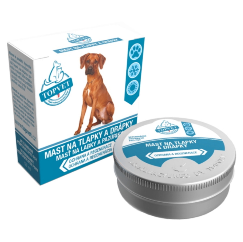 Mast na tlapky a drápky pro psy TOPVET 50 ml
