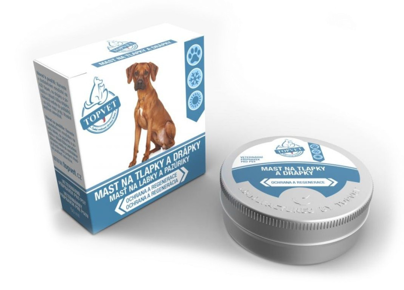 Mast na tlapky a drápky pro psy TOPVET 50 ml